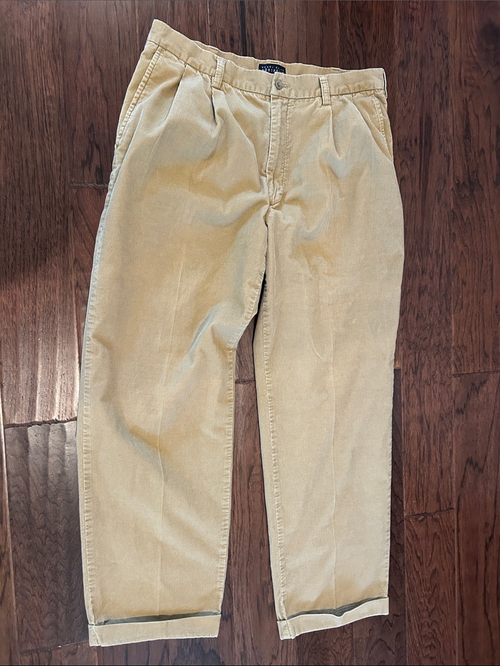 Perry Ellis Portfolio Tan Corduroy Casual Pants 36x32